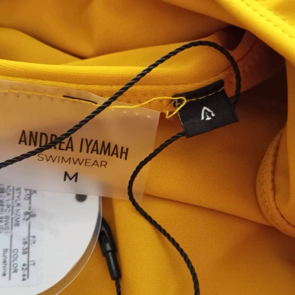ANDREA IYAMAH Sunshine Yellow Tiaca Underwire Keyhole One Piece Swimsuit Medium - Picture 8 of 9